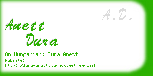 anett dura business card